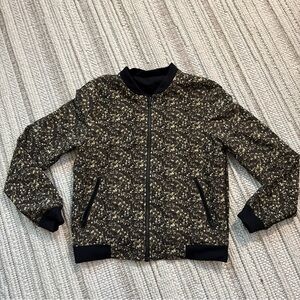 Lululemon Party Bomber Jacket  Sequins Reversible To Black Pockets Woman’s